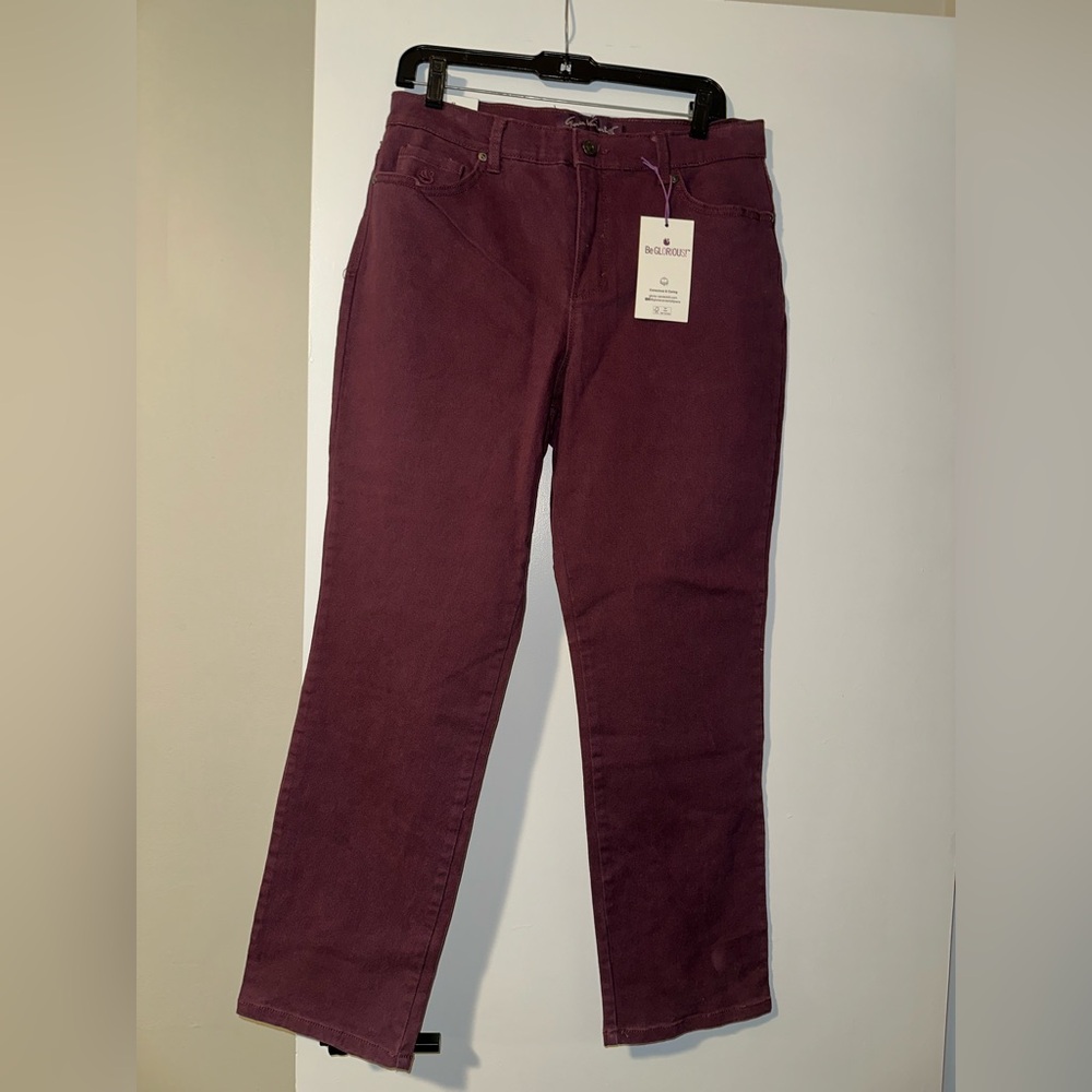 Gloria Vanderbilt Huckleberry Denim Amanda Straight Leg Jeans Size 12 Short NWT